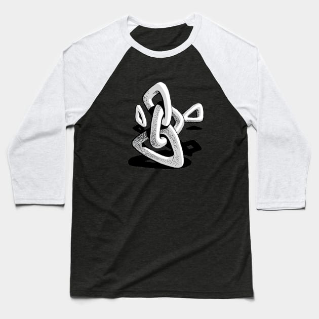 Triangle Chain Baseball T-Shirt by emilpytlik